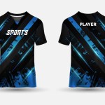 Fantastic and geometric T shirt sports abstract jersey suitable for racing, soccer and e sports