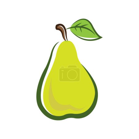 Pear fruit icon logo vector design template