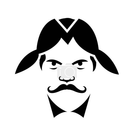 Illustration for Blangkon icon logo vector design template - Royalty Free Image