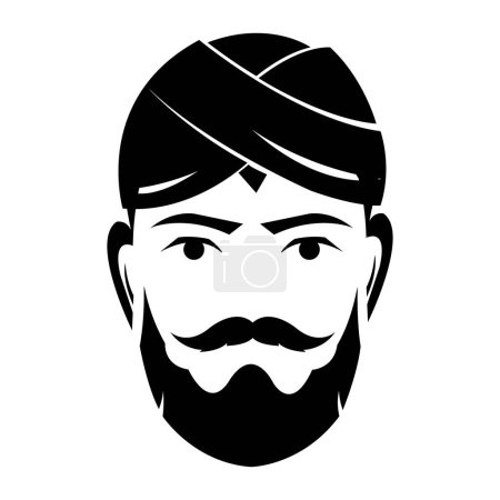 Illustration for Blangkon icon logo vector design template - Royalty Free Image