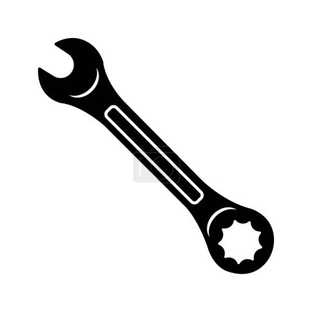 Illustration for Wrench icon logo vector design template - Royalty Free Image