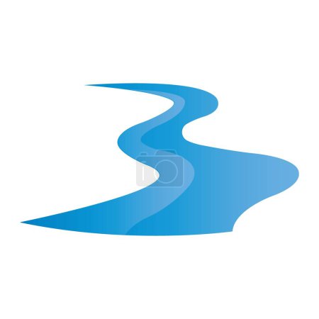 Ilustración de River icon logo vector design template - Imagen libre de derechos