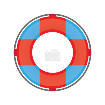 Illustration for Lifebuoy icon logo vector design template - Royalty Free Image