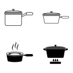 Pan icon logo vector design template