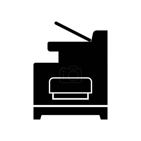 Ilustración de Plantilla de diseño vectorial icono de máquina fotocopiadora - Imagen libre de derechos
