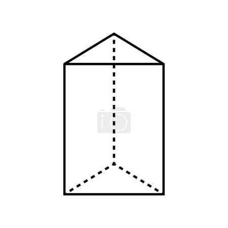 triangle prism icon vector illustration design template