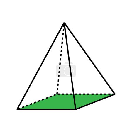 rectangular pirámide icono vector ilustración diseño plantilla