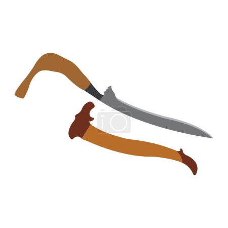 traditional weapon rencong icon vector illustration design template