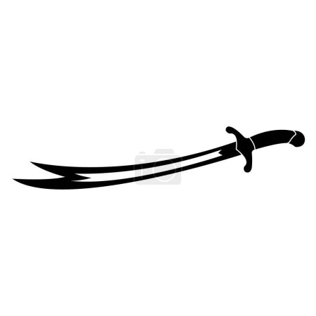 zulfikar Schwert Symbol Vektor Illustration Design-Vorlage
