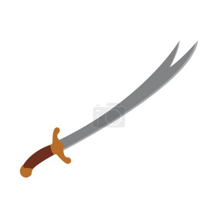 Illustration for Zulfikar sword icon vector illustration design template - Royalty Free Image