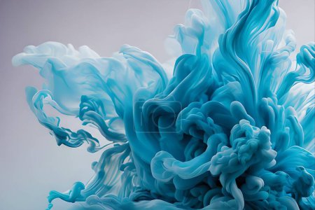 Colores de humo azul abstracto. Textura de fondo de tinta abstracta