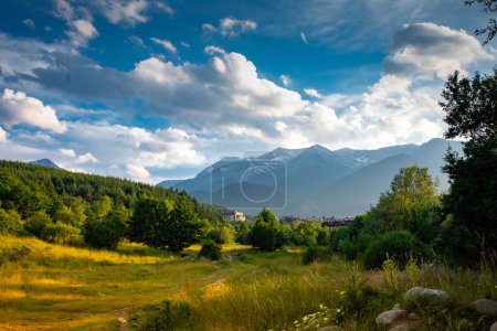 the mountain landscape. beautiful nature. bansko bulgaria