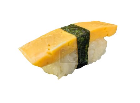Photo for Tamako sushi Isolated on white background - Royalty Free Image