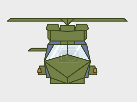 Téléchargez les illustrations : Hélicoptère vue de face, caïman nh90 dans l'armée française, peut être utilisé pour le web et imprimer comme autocollant, patch, logo et illustration - en licence libre de droit