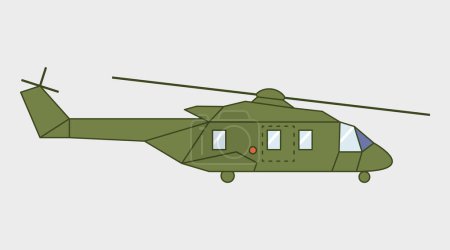 Téléchargez les illustrations : Vue latérale hélicoptère, nh90 caïman dans l'armée française, dessin vectoriel peut être utilisé pour le web, autocollant, patch, logo, illustration et infographie - en licence libre de droit