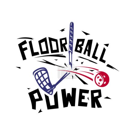 Illustration for Floorball emblem. Floorball emblem for you design. Vector illustration - Royalty Free Image