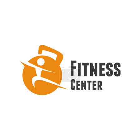 logo cheminée. Conception de logo pour un centre de fitness. illustration vectorielle