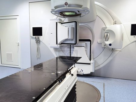 Medical advanced linear accelerator in oncological cancer therapy in a modern hospital.	