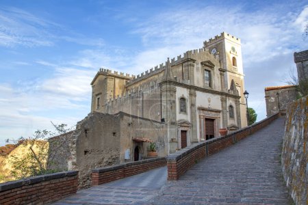 Téléchargez les photos : Église de San Nicolo à Savoca, Sicile, Italie - en image libre de droit