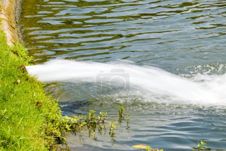 Foto de Liberar agua en la piscina en el parque - Imagen libre de derechos