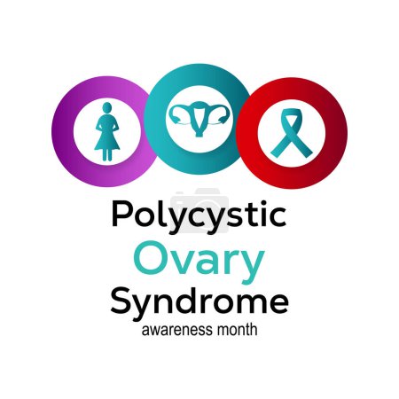 Illustration for Polycystic ovarian syndrome awareness month observed each year during September . Vector illustration on the theme of . - Royalty Free Image
