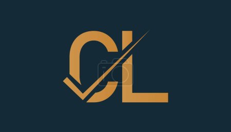 CL Carta Logo Plantilla de diseño Vector. Iniciales creativas letra CL logo concept.