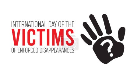 Día internacional de las víctimas de desapariciones forzadas se observa cada año en August.banner plantilla de diseño Vector ilustración fondo diseño.