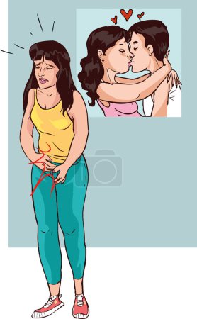 Photo for Sexual illness colorful vector illustration - Royalty Free Image