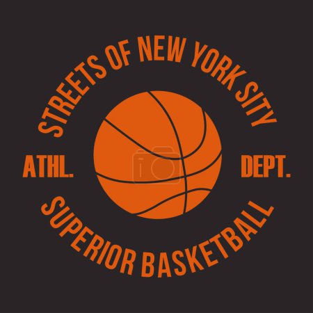 Tipografía deportiva de baloncesto, gráficos de camisetas, ilustración vectorial