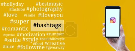Photo for Concept of hashtag usage on social media platforms - Royalty Free Image