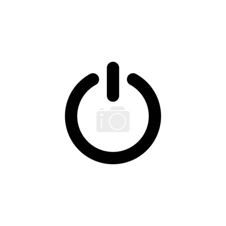 eps10 negro vector encendido o apagado icono de arte abstracto botón aislado sobre fondo blanco. activar o desactivar el símbolo en un estilo moderno de moda plana simple para el diseño de su sitio web, logotipo y aplicación móvil