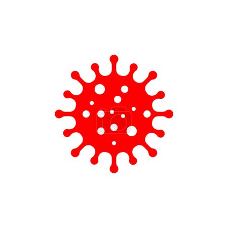 Téléchargez les photos : Eps10 red vector Coronavirus Bactéries Icône cellulaire isolée sur fond blanc. Covid 19 Novel Coronavirus Bacteria symbole dans un style moderne plat et simple pour la conception de votre site Web, logo et application - en image libre de droit