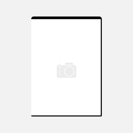 eps10 vector DVD en blanco Plantilla vertical caso aislado sobre fondo blanco. símbolo de cubierta de DVD vacío en un estilo moderno de moda plana simple para el diseño de su sitio web, y la aplicación móvil