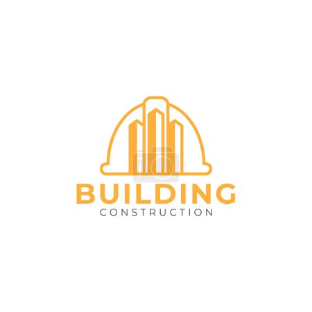 Téléchargez les photos : Modèle de conception de logo de bâtiment vectoriel eps10. architecture ou symbole immobilier isolé sur fond blanc - en image libre de droit