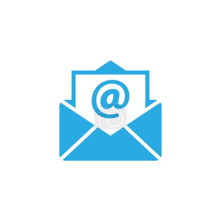 Ilustración de Eps10 ilustración vectorial de un icono de correo o una plantilla de diseño de logotipo aislada sobre fondo blanco - Imagen libre de derechos