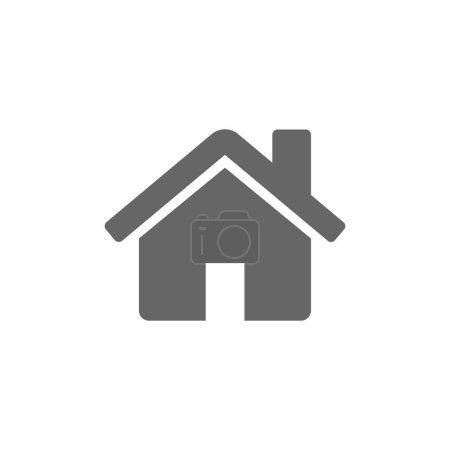 Téléchargez les photos : Eps10 illustration vectorielle d'une maison ou icône immobilière isolée sur fond blanc - en image libre de droit