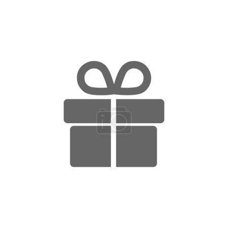 Téléchargez les photos : Eps10 illustration vectorielle d'une icône de boîte cadeau grise isolée sur fond blanc - en image libre de droit
