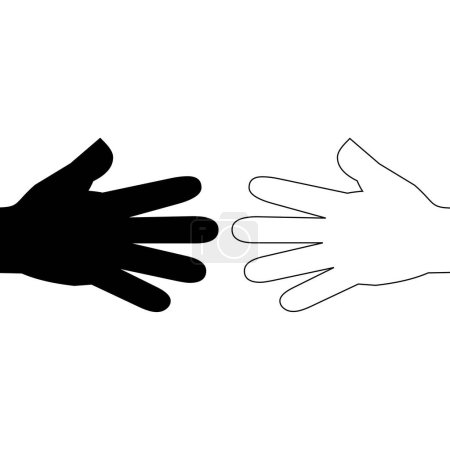 illustration de serrer la main sans toucher