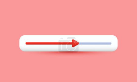 illustration realistic vector icon slider decorative design video frame 3d creative isolated on background.Realistic vector illustration.