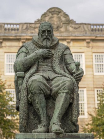 Photo for Statue of Johan Van Oldenbarnevelt, a Dutch statesman and revolutionary.,Den Haag, The Hague, Netherlands, - Royalty Free Image
