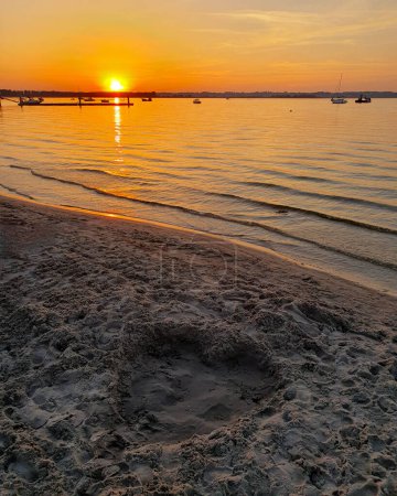 Foto de Beautiful sunset over the Polish sea - Imagen libre de derechos