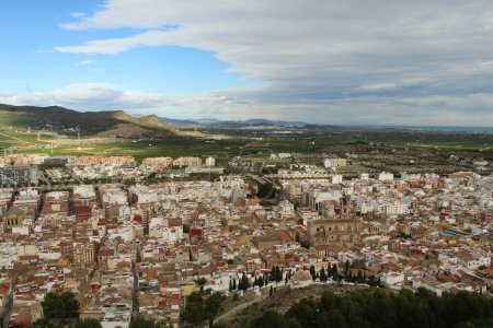 Rooftops of Sagunto. View from the height of the ancient fortress.