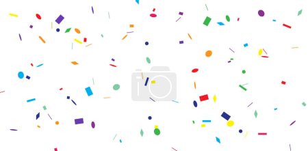 Illustration for Colorful confetti isolated on white background - Royalty Free Image