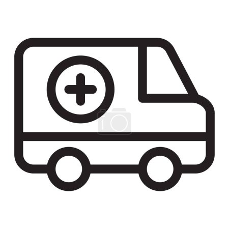 Téléchargez les illustrations : Ambulance. icône web illustration simple - en licence libre de droit