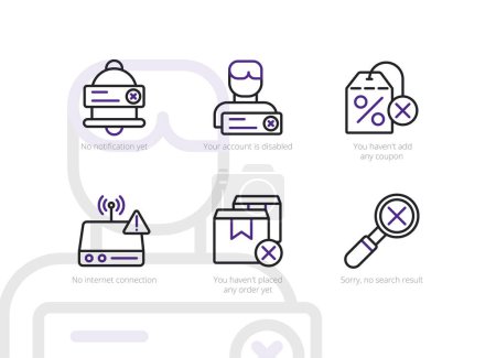 Illustration for Set of vector web icons for personal and commercial use... - Royalty Free Image