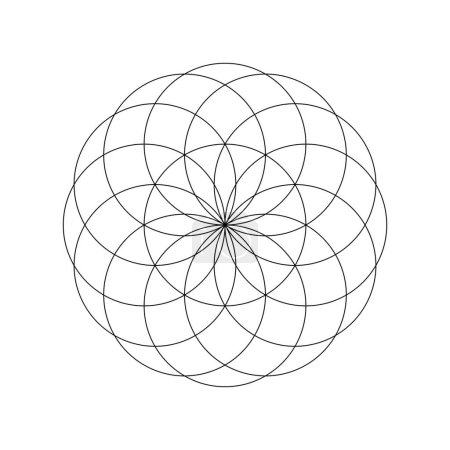 Téléchargez les photos : Torus symbol isolated on white background. Sacred geometry symbol concept. - en image libre de droit