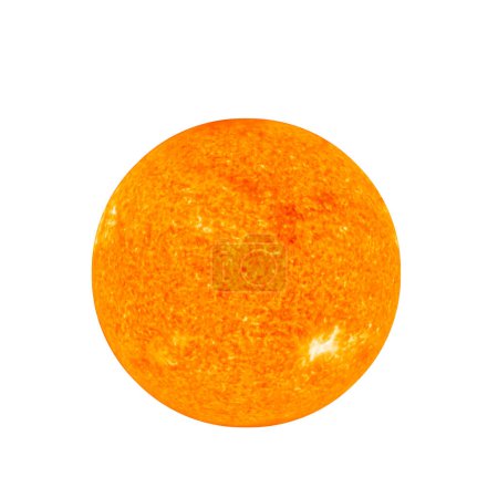 Téléchargez les photos : Soleil isolé sur fond blanc. Concept de tempête solaire. Éléments de cette image fournis par la NASA. - en image libre de droit