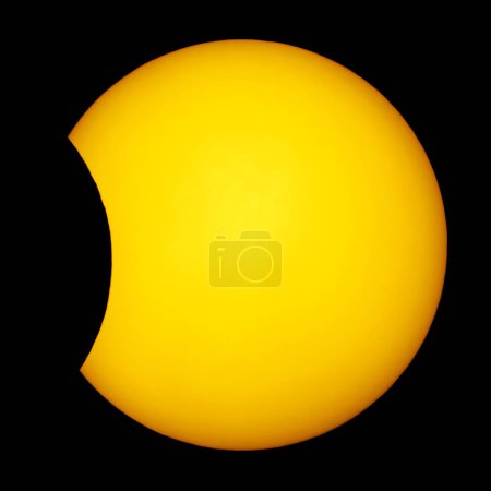 Photo for Solar Eclipse capture. The view of the Sun during Solar Eclipse. The Moon passes between Earth and the Sun. Elements of this image furnished by NASA. - Royalty Free Image