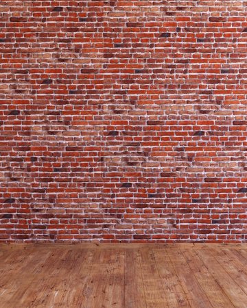 Photo for Red brick wall vertical background, Old red brickwall grunge texture 3d render. - Royalty Free Image