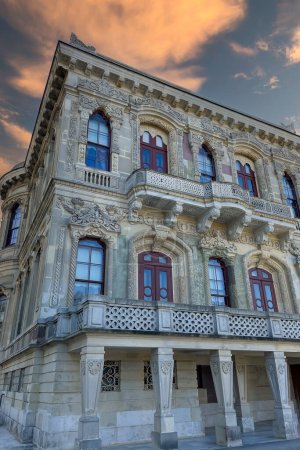 Photo for Kucuksu Pavilion, Kucuksu Kasri, Bosphorus, Beykoz, Istanbul, Turkiye. Ottoman Architecture, Baroque, Rococo. October 06 2023. - Royalty Free Image